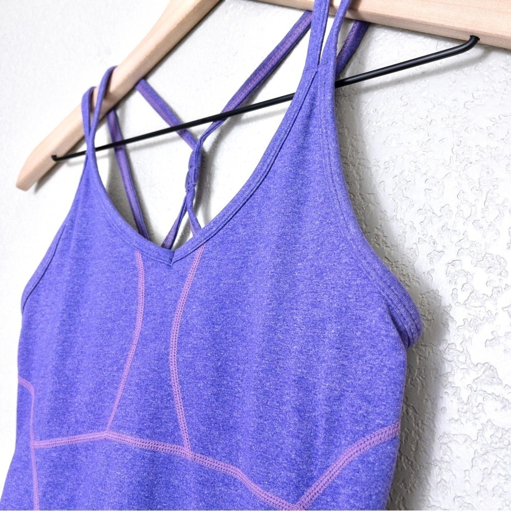 Athleta Empowerment Strappy Back Tank XXS Purple Yoga Athletic Sporty - Picture 4 of 8